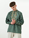 Men's embroidered shirt with pixel ornament of oak leaves Velych