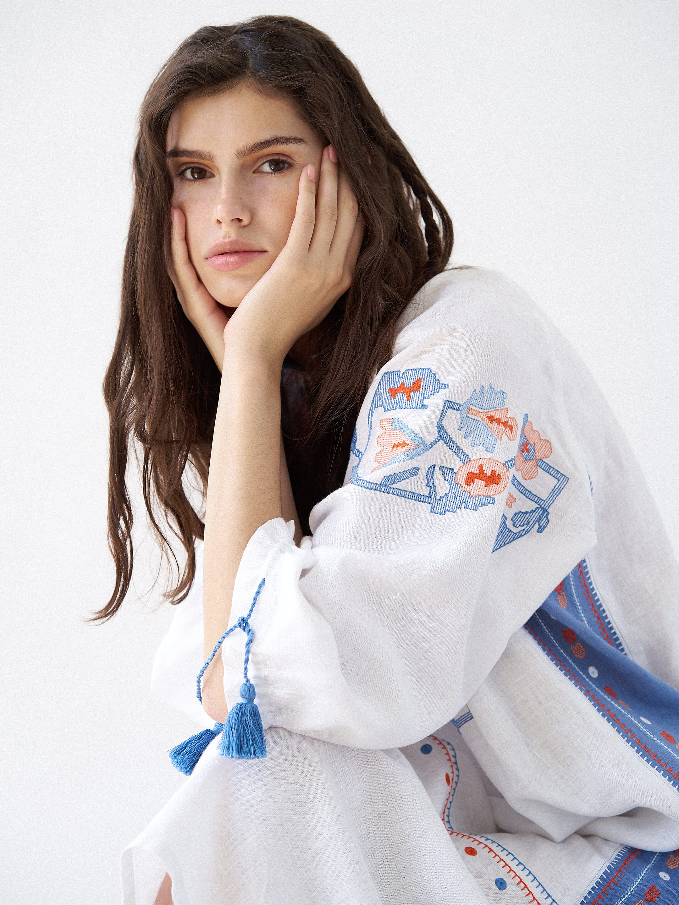 Embroidered dress Svitlo cheap