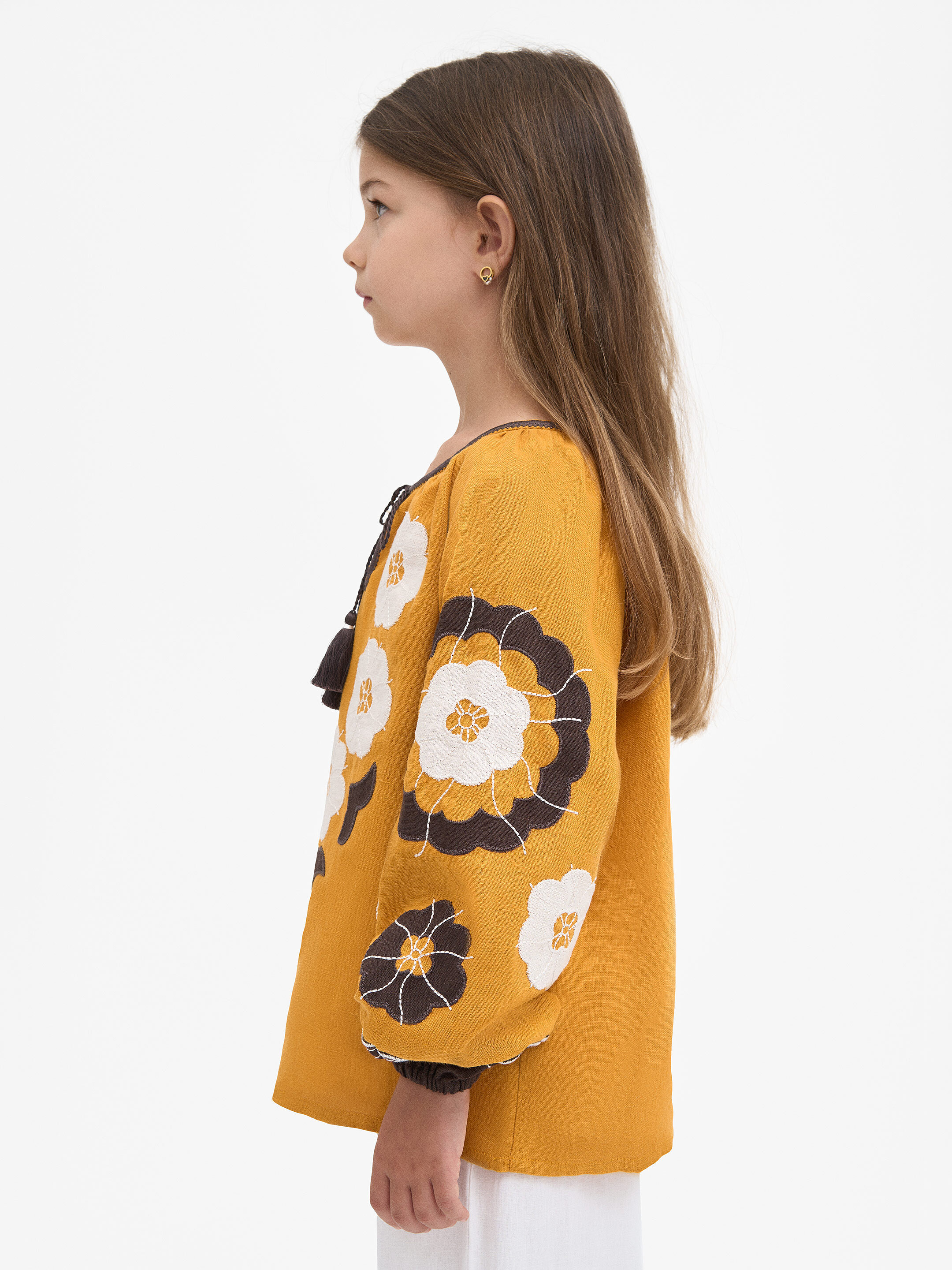 Yellow embroidered shirt for girls Sunny Kids in Ukraine