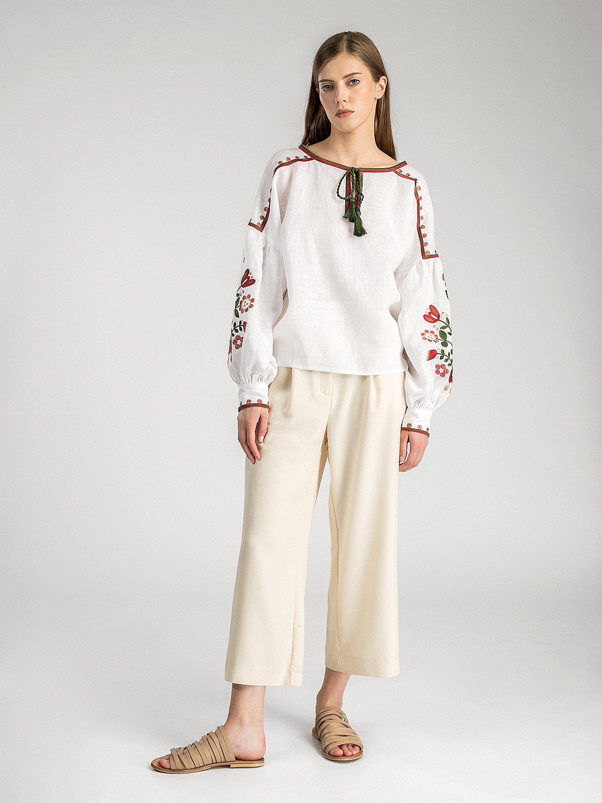 White embroidered women`s shirt East Bird in Ukraine