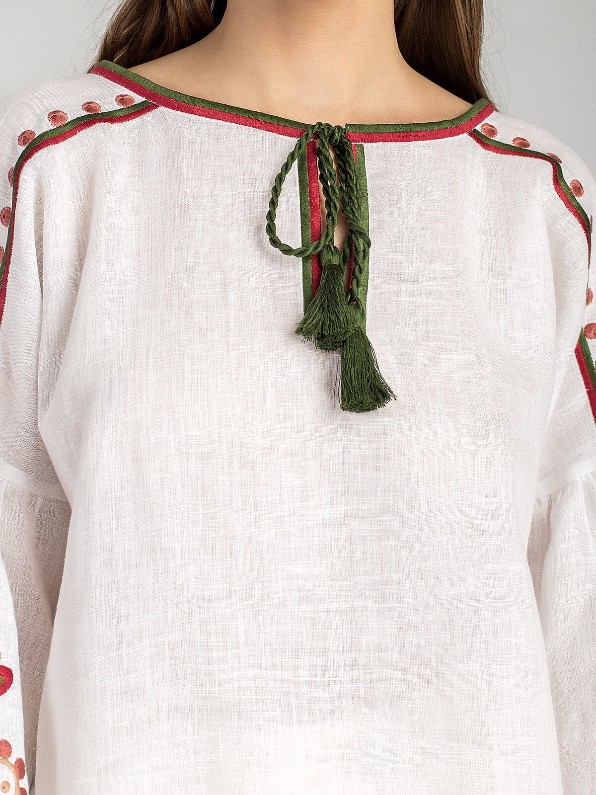 White embroidered women`s shirt East Bird photo