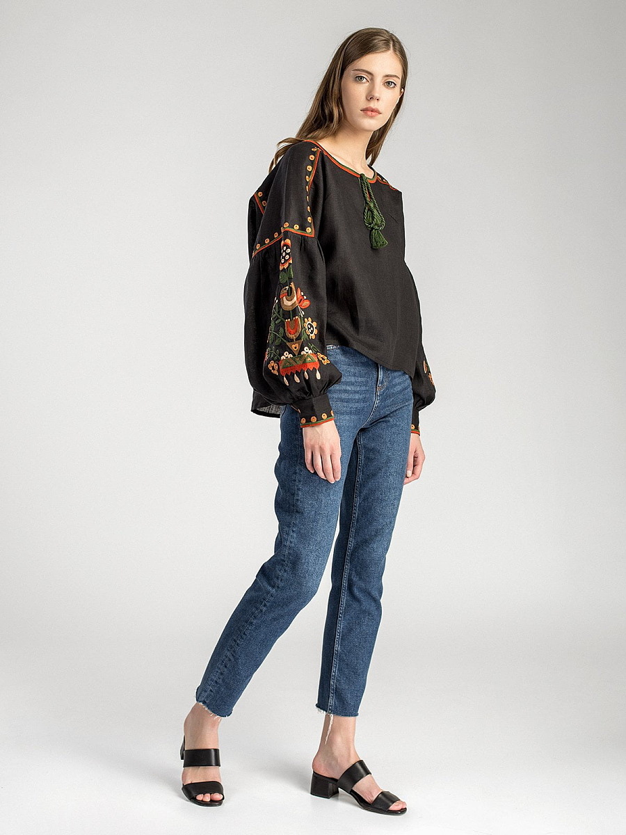 Еmbroidered women shirt West Bird [0]