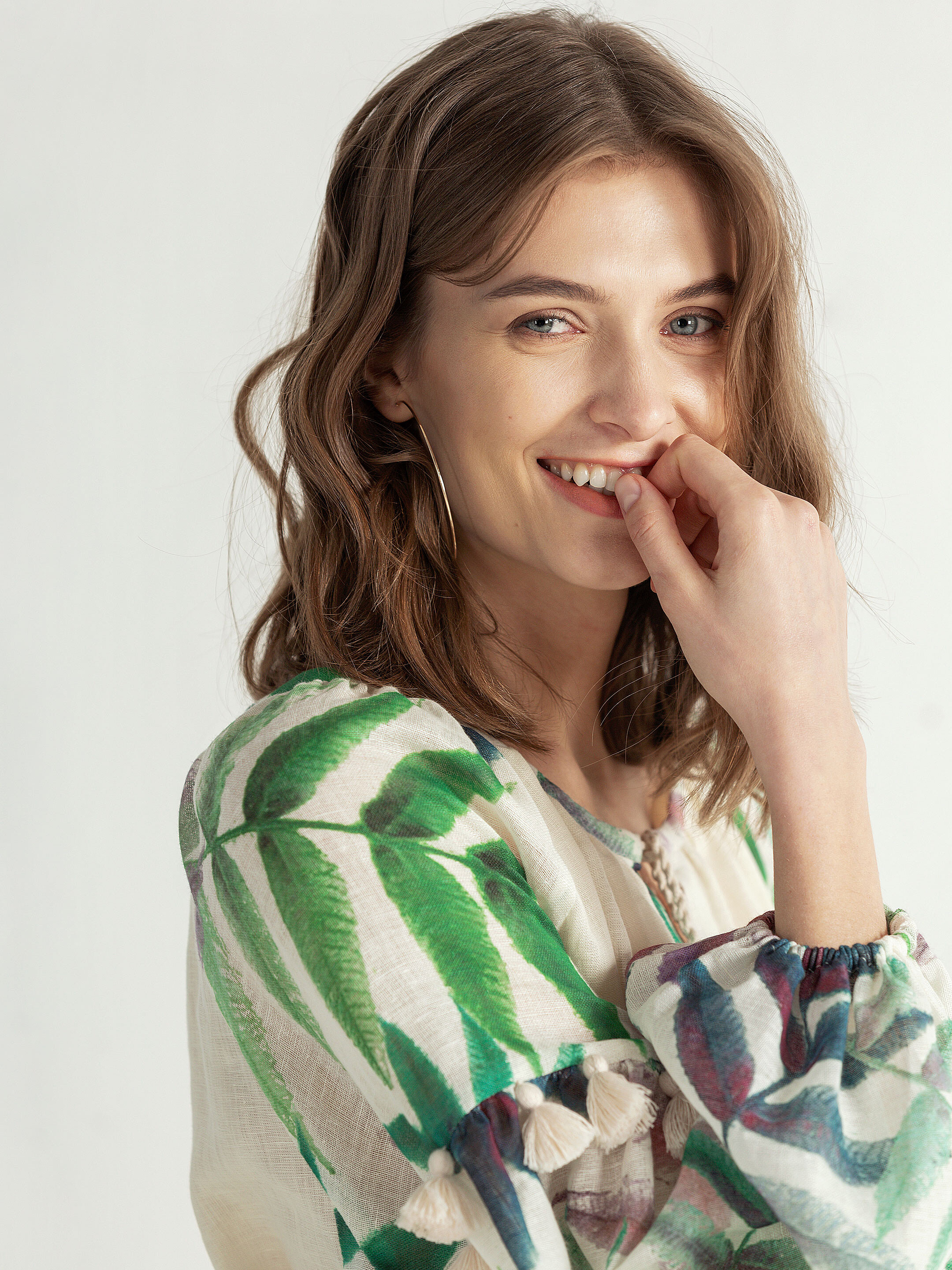 Easy linen boho dress with floral print Legend cheap