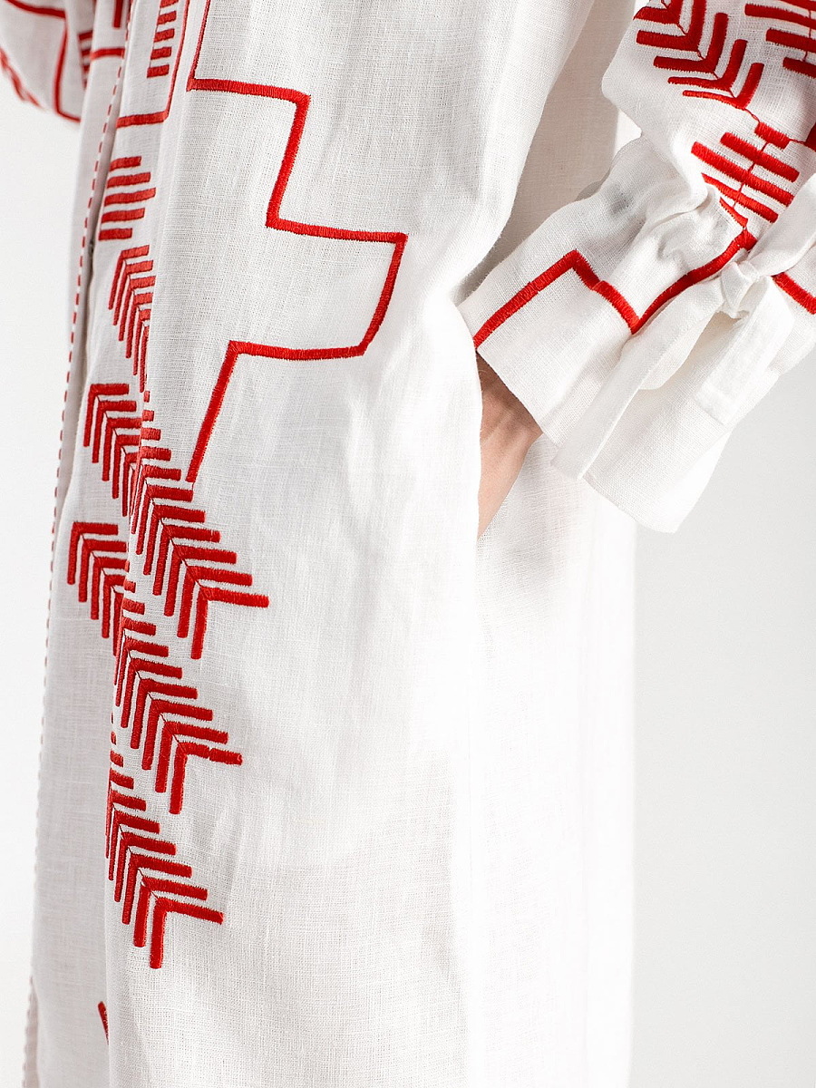 White Maxi-Dress Borodina [0]