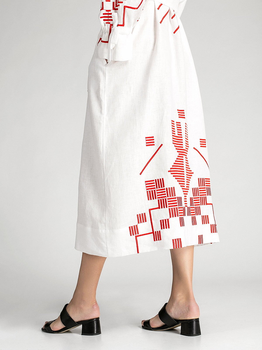 White Maxi-Dress Borodina [0]