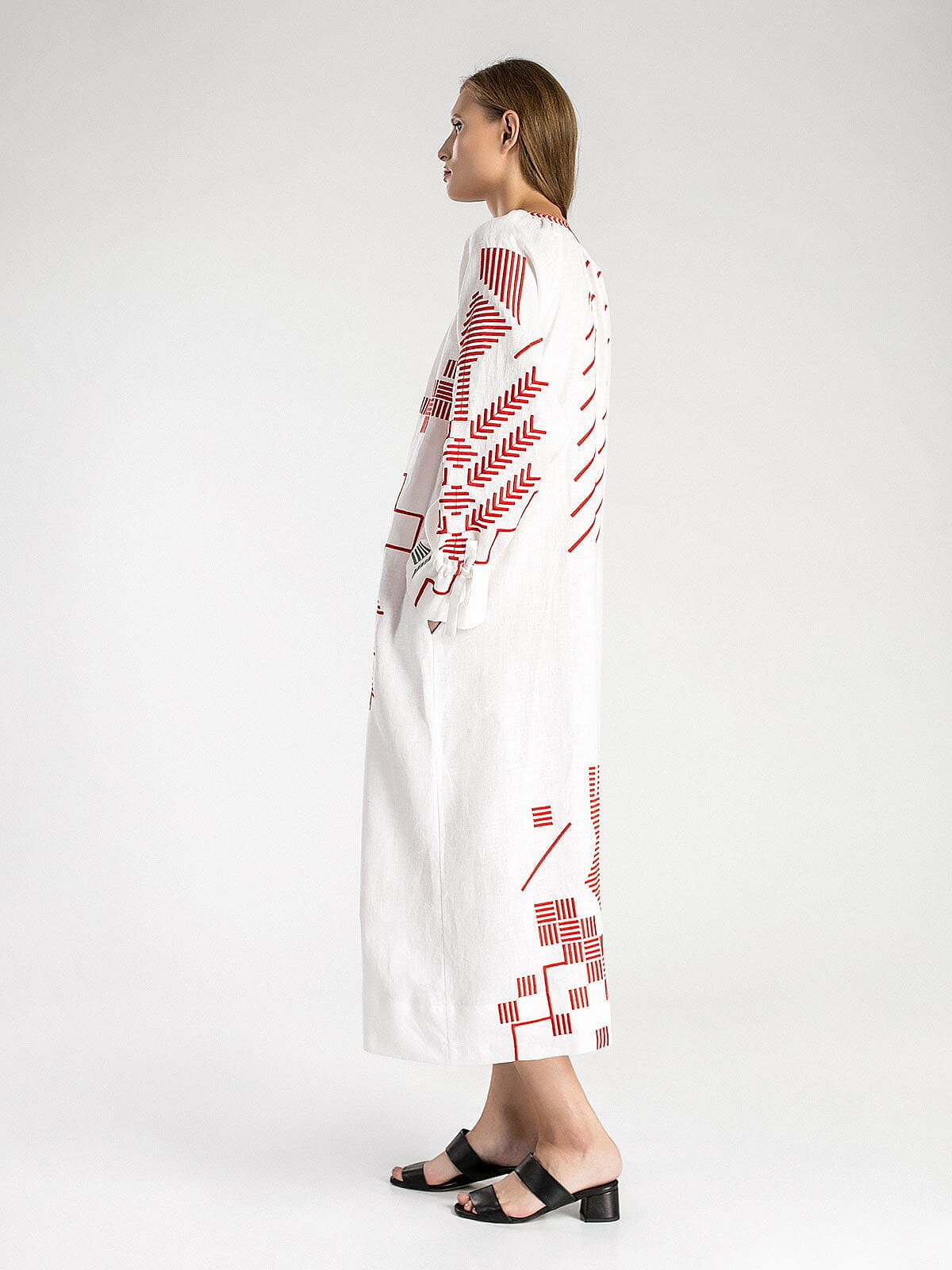 White Maxi-Dress Borodina in Ukraine