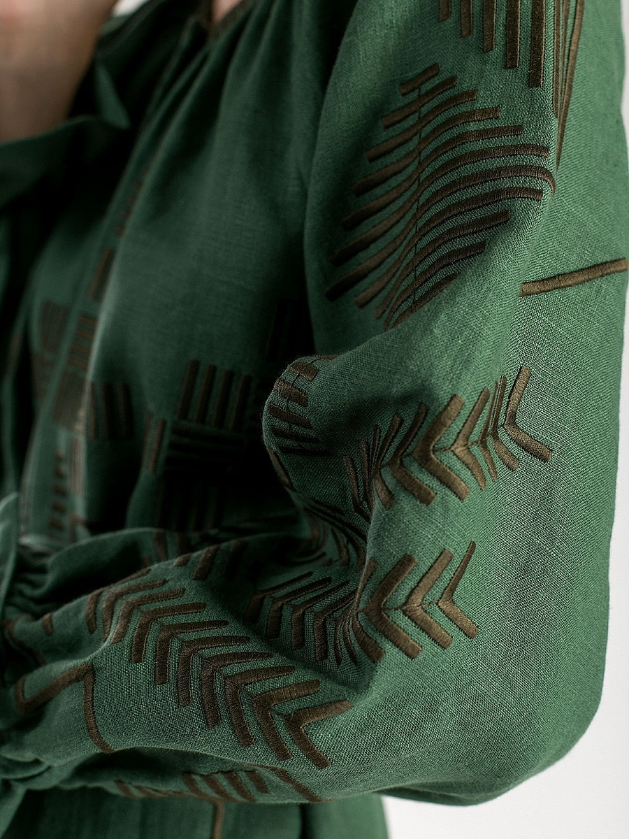 Green Maxi-Dress Borodina Dark [0]