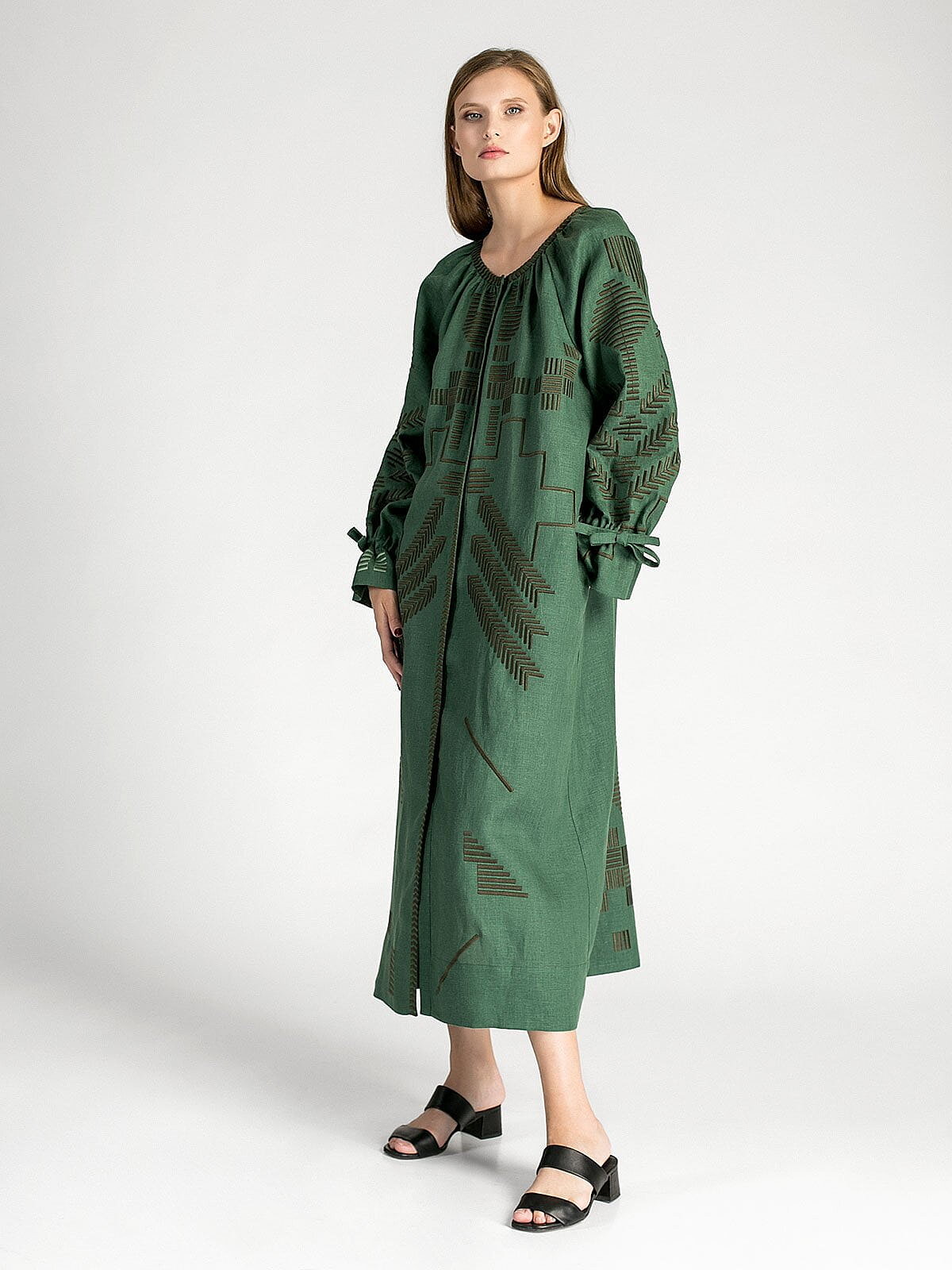 Green Maxi-Dress Borodina Dark in Ukraine