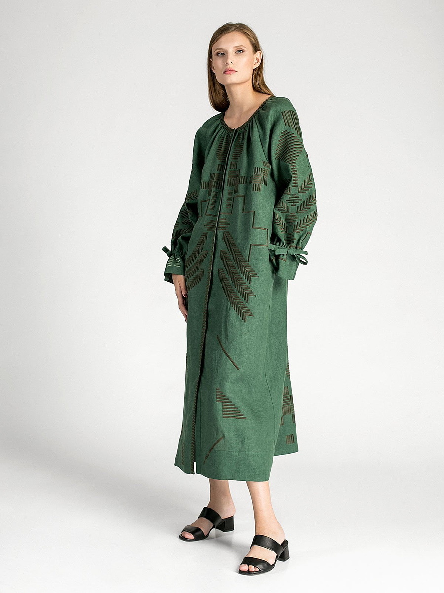 Green Maxi-Dress Borodina Dark [0]