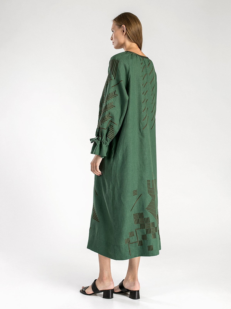 Green Maxi-Dress Borodina Dark [0]