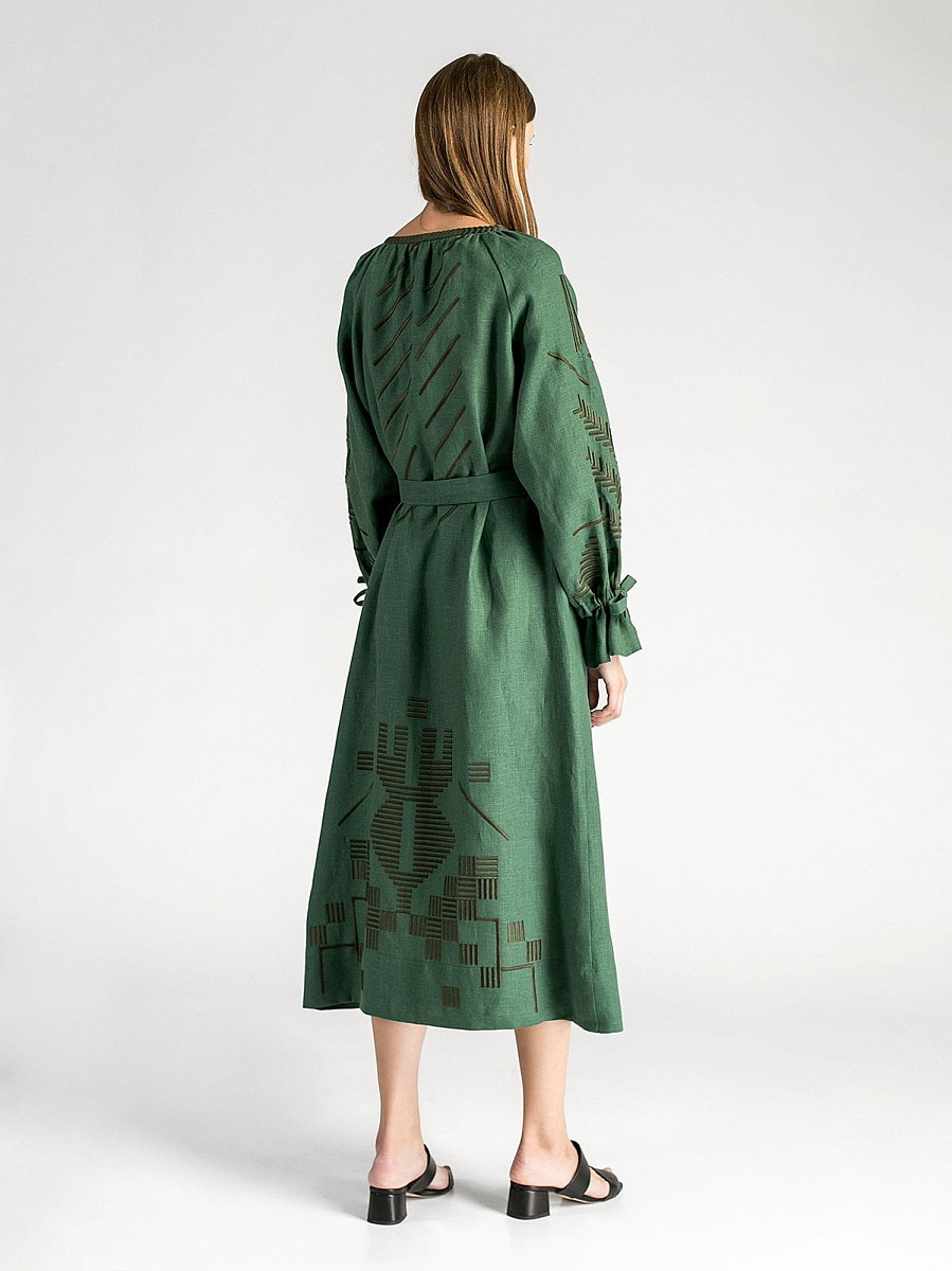 Green Maxi-Dress Borodina Dark [0]