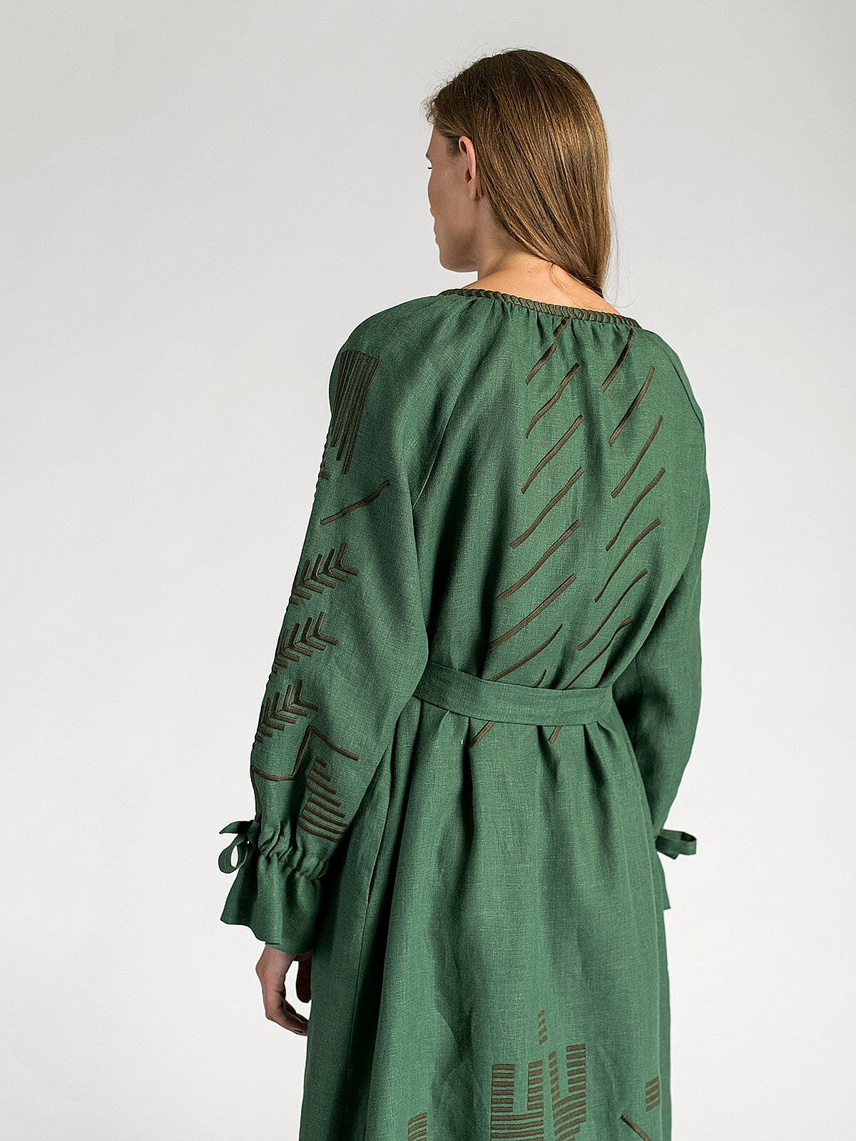 Green Maxi-Dress Borodina Dark cheap