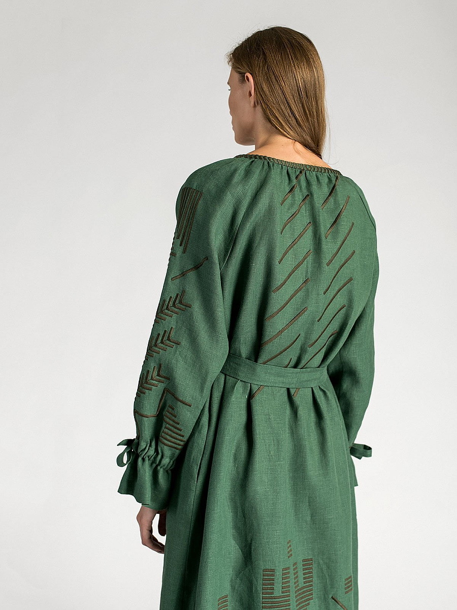 Green Maxi-Dress Borodina Dark [0]
