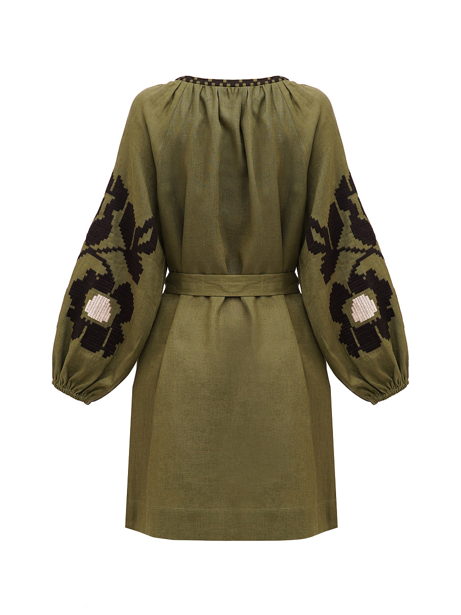 Embroidered dress with wide sleeves Marsh [0]
