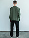 Embroidered shirt made in dark-green color ED8