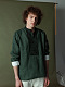 Men's shirt from green linen with embroidery Troyan