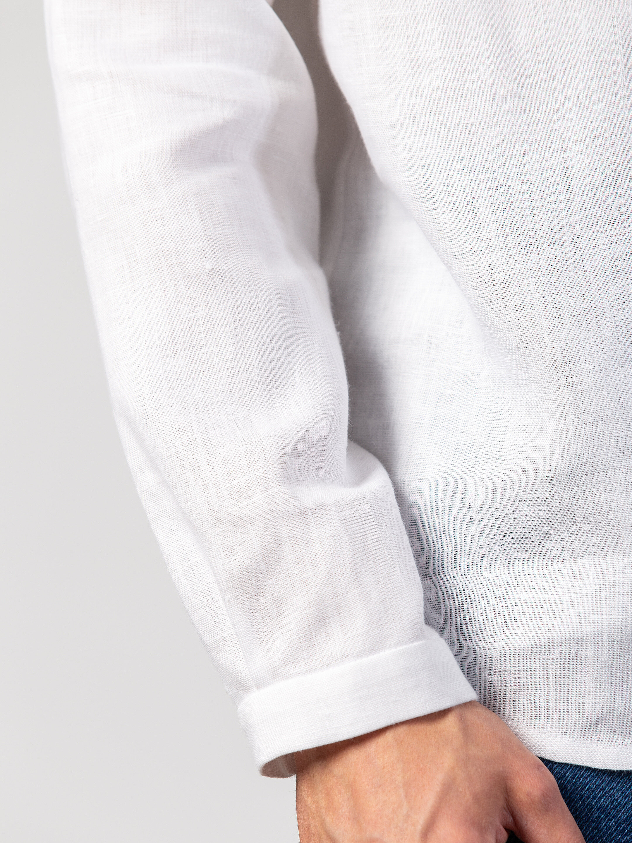 Men's one color white embroidered shirt Apollo choose