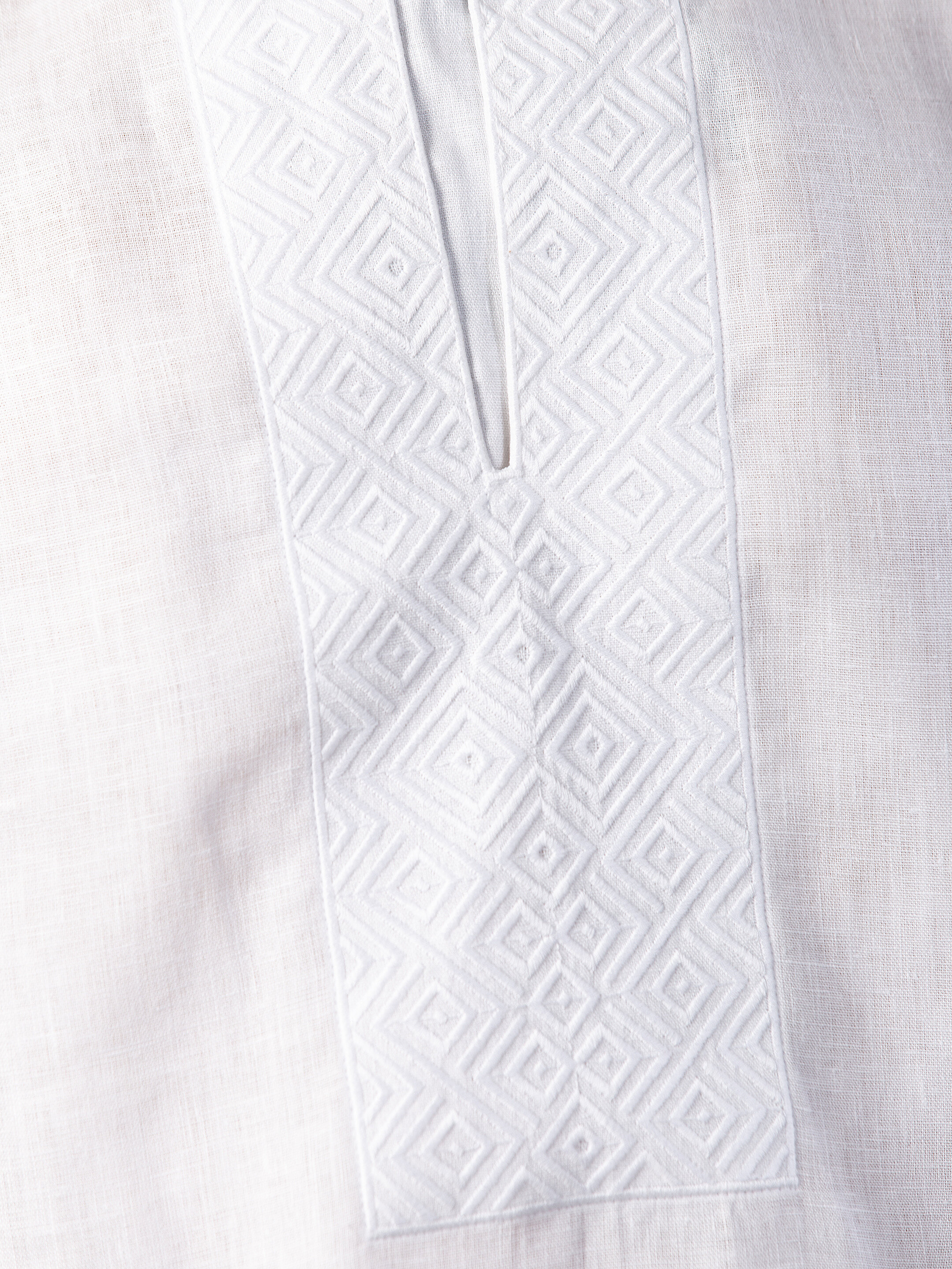 Men's one color white embroidered shirt Apollo in Ukraine