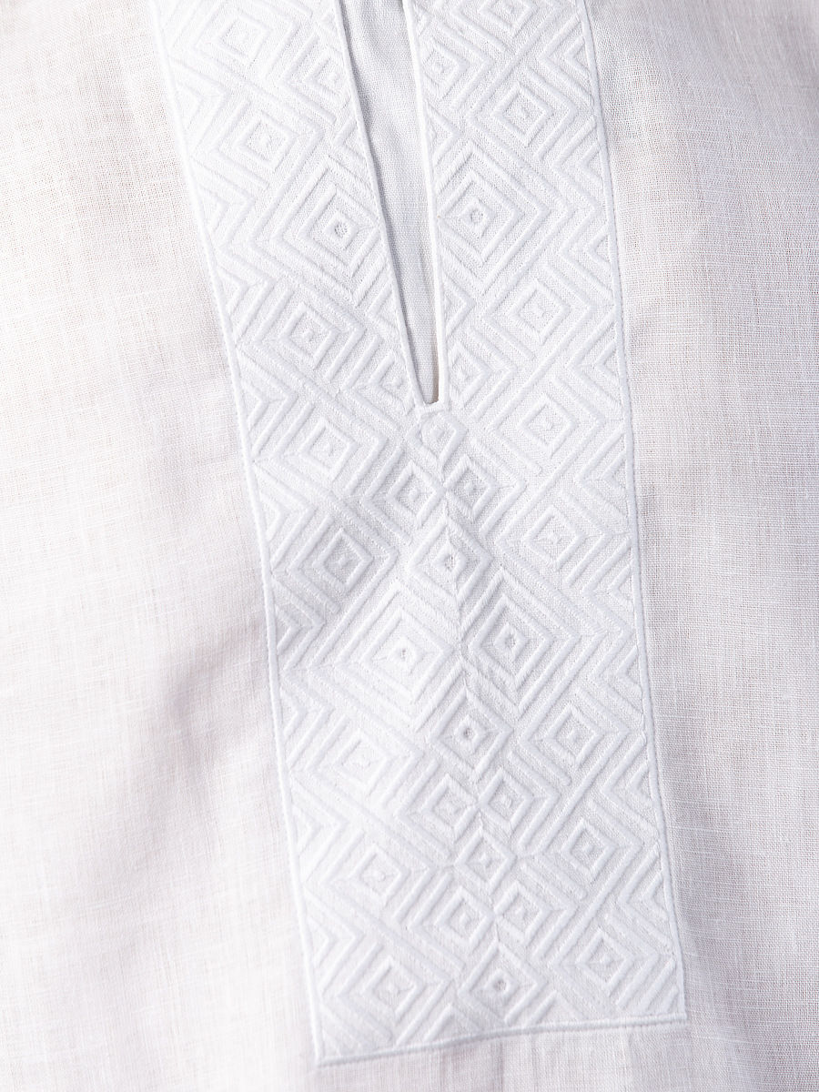 Men's one color white embroidered shirt Apollo [0]