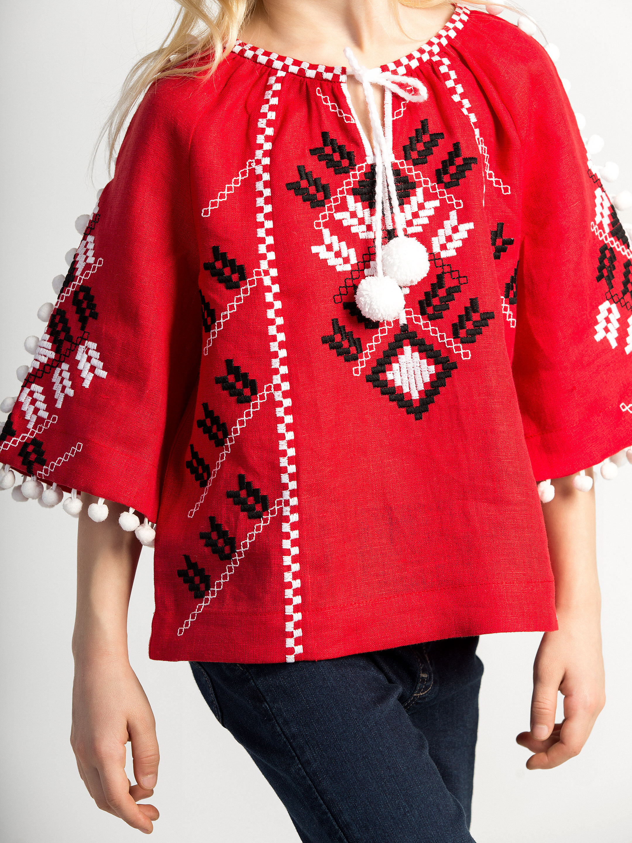 Embroidered shirt for girls Red Spike in Ukraine