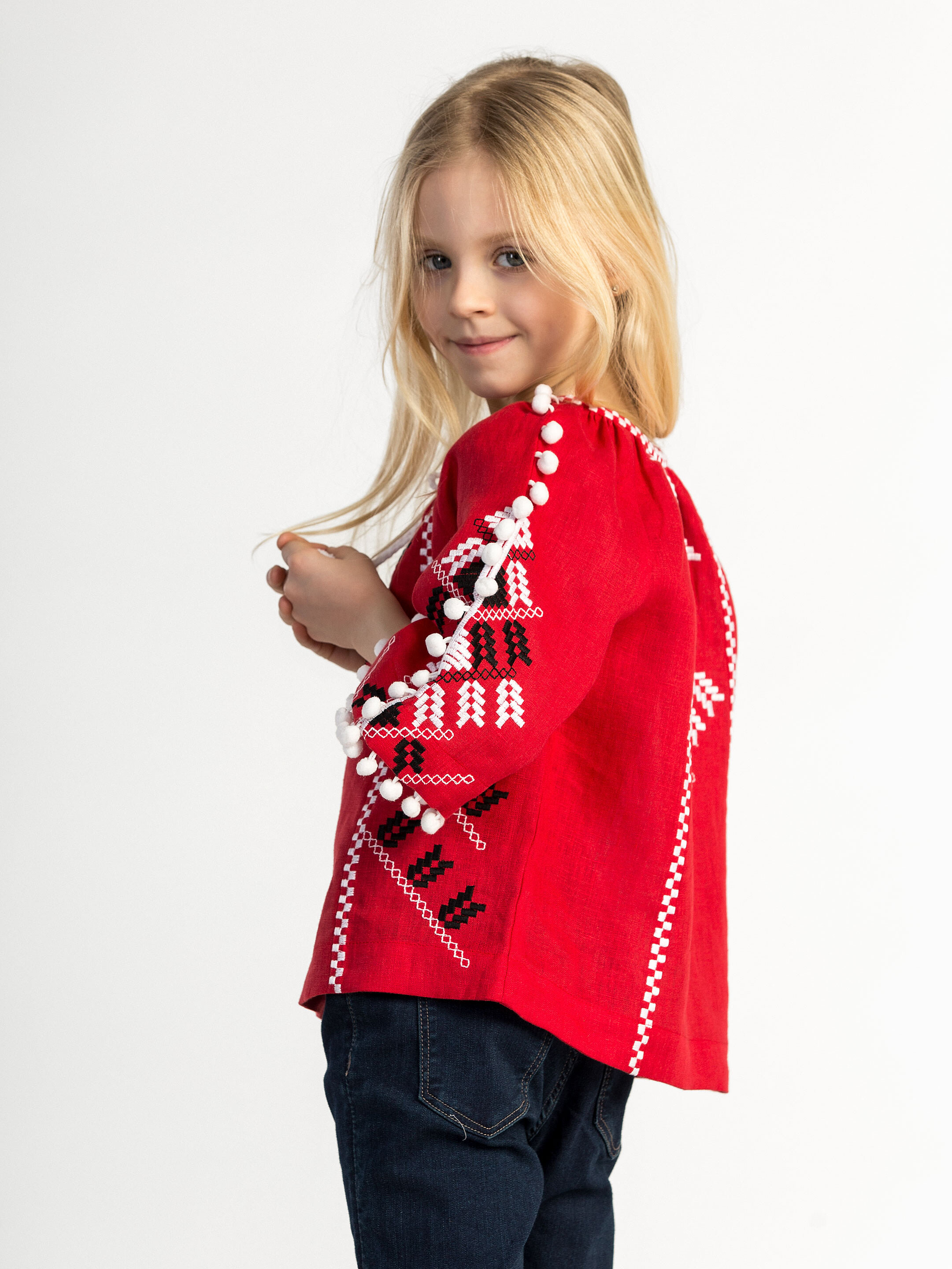 Embroidered shirt for girls Red Spike ціна