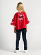 Embroidered shirt for girls Red Spike