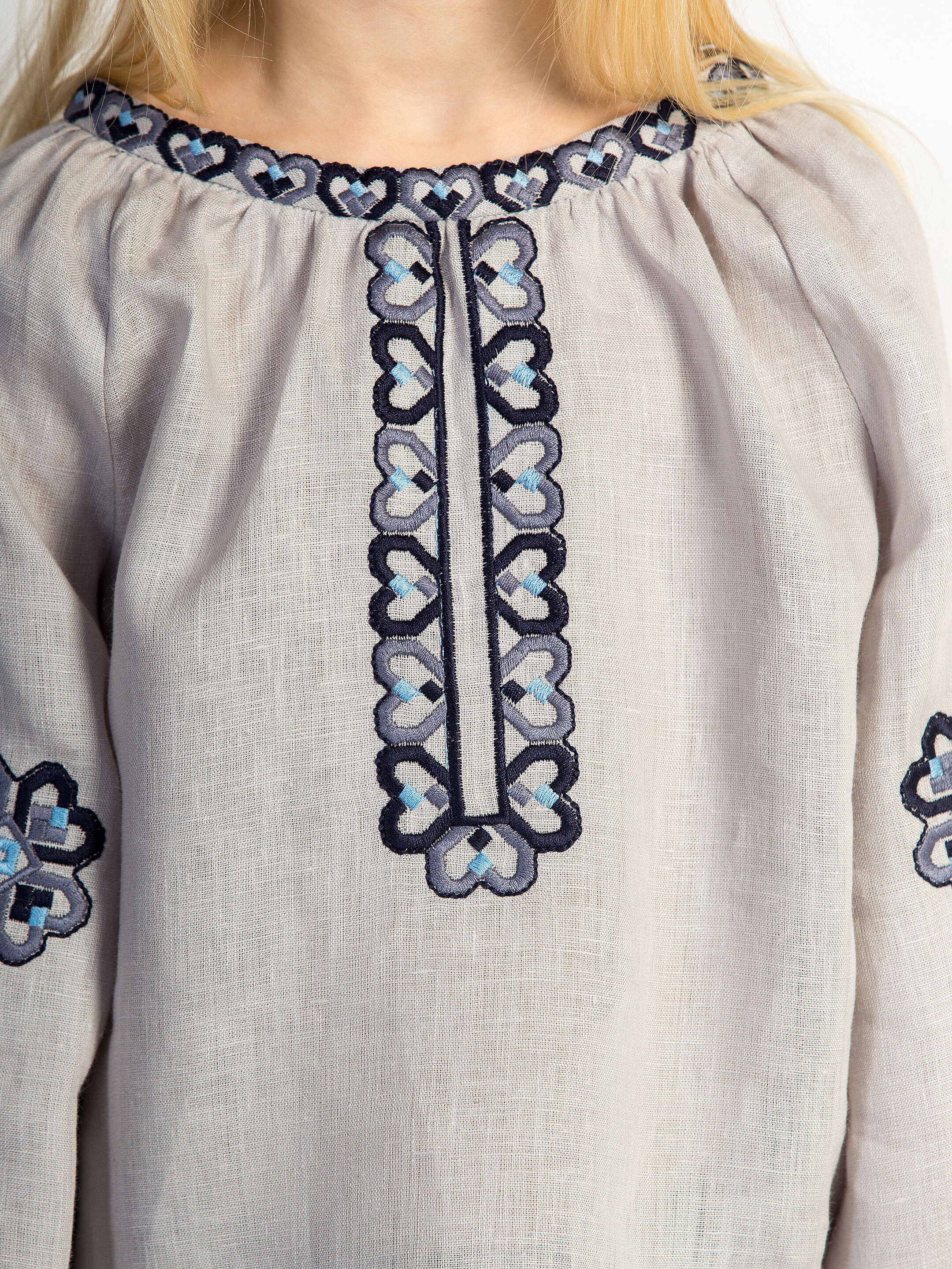 Embroidered shirt for girls Heart ціна