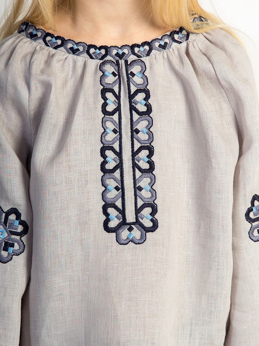 Embroidered shirt for girls Heart [0]