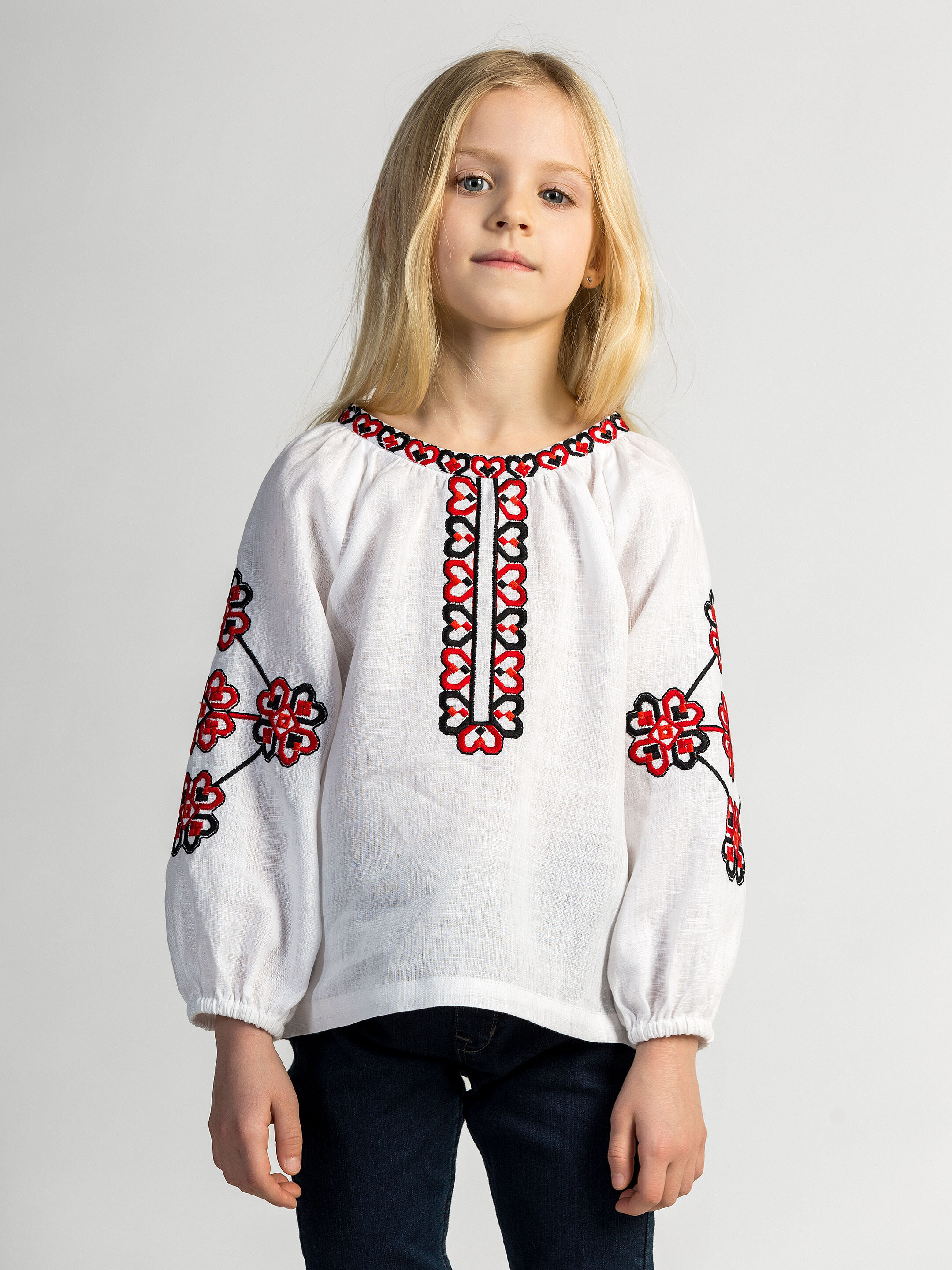 Embroidered shirt for girls Red Heart Buy