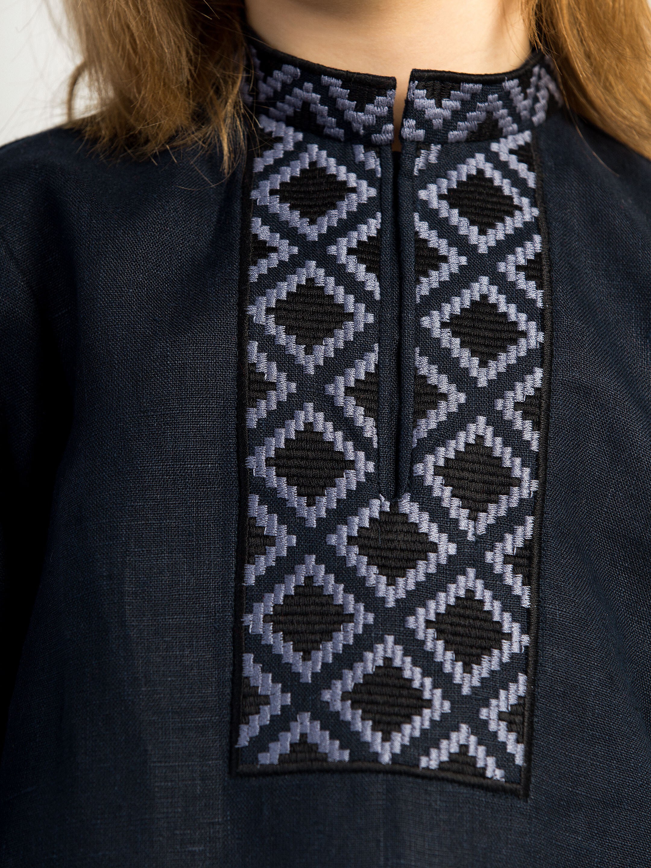 Boy`s embroidered shirt STAR dark blue in Ukraine