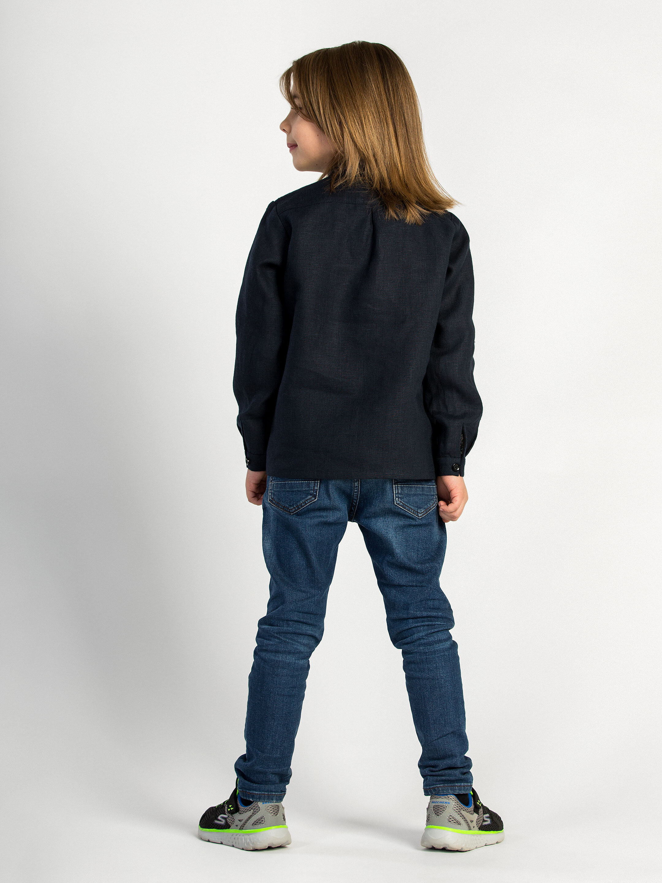 Boy`s embroidered shirt STAR dark blue ціна