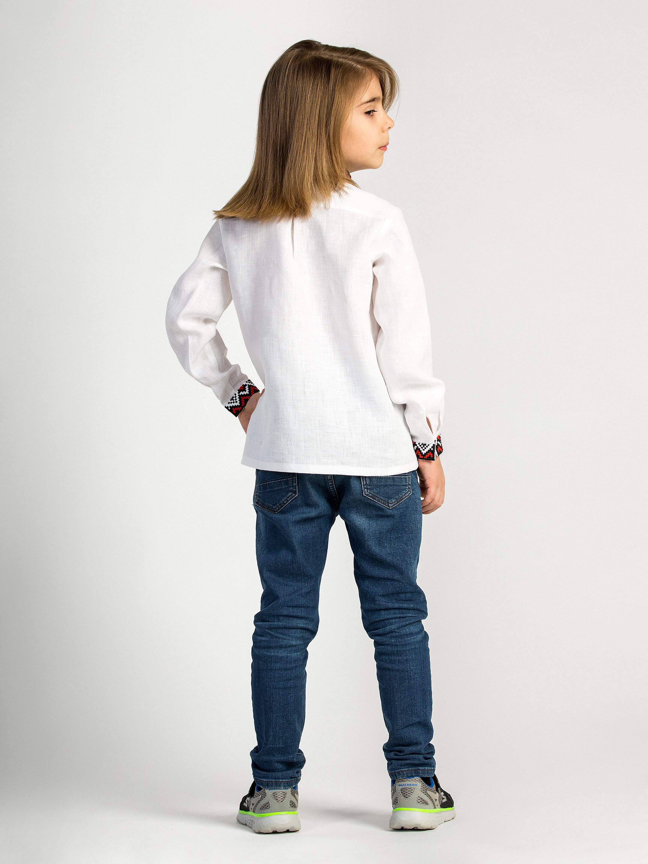 Boy`s embroidered shirt STAR red in Ukraine