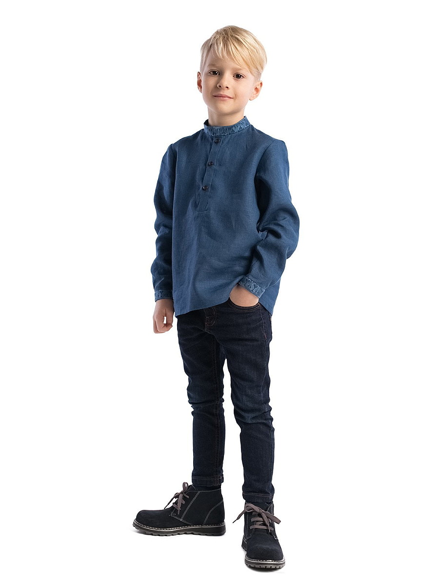 Boy`s embroidered shirt K30 Blue [0]