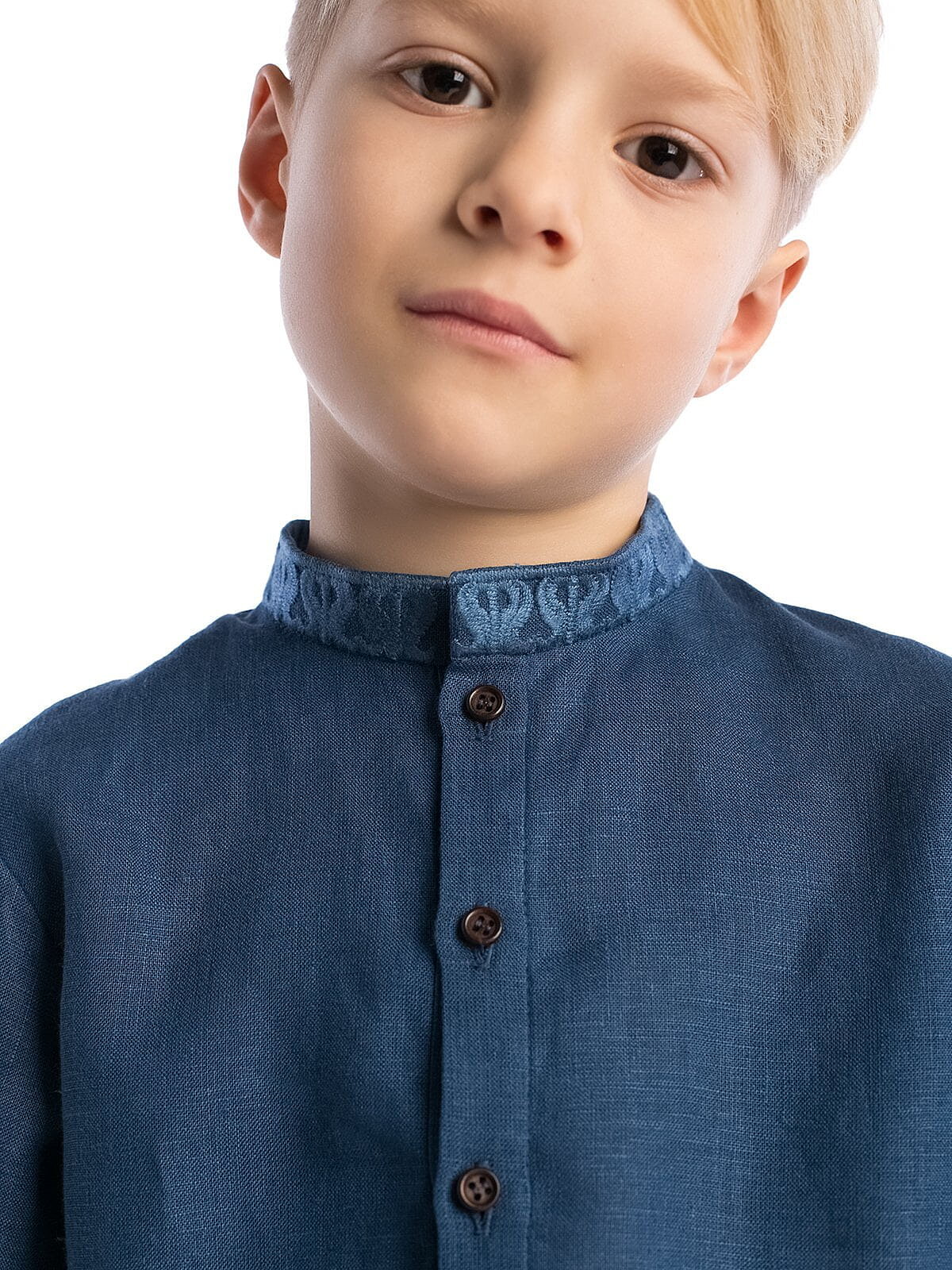 Boy`s embroidered shirt K30 Blue cheap