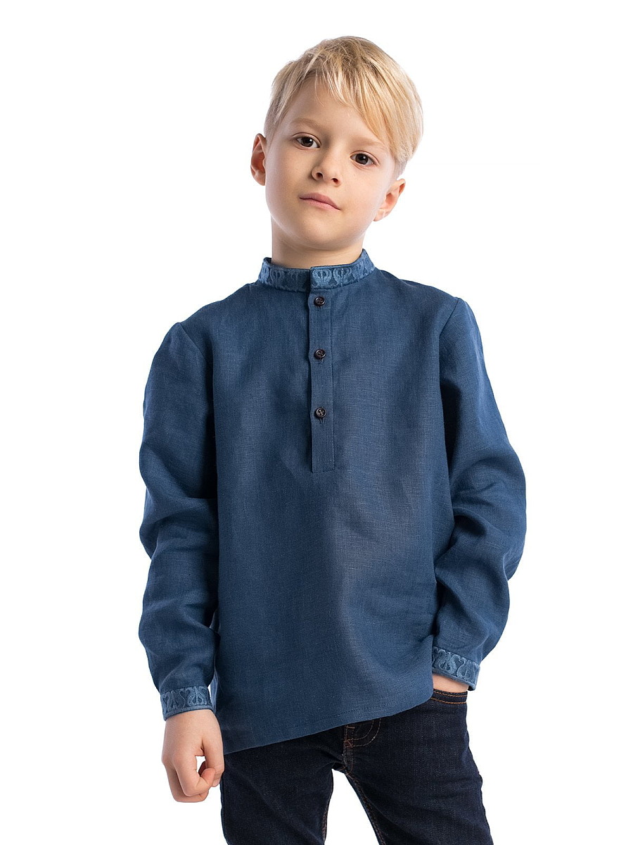 Boy`s embroidered shirt K30 Blue [0]