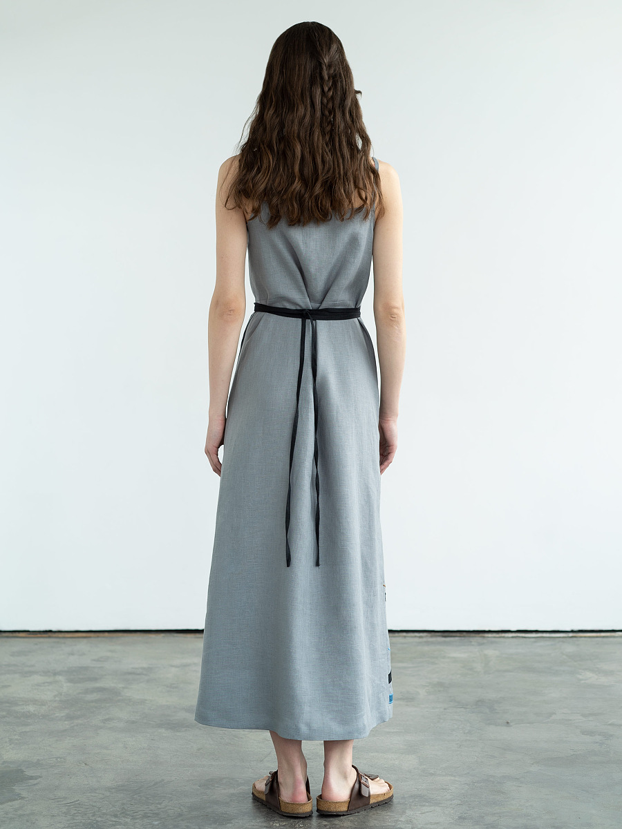 Linen sundress with applique and embroidery Malevych [0]