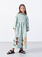 Embroidered linen turquoise color dress Kolo Day