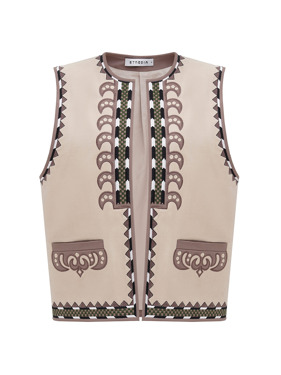 Vest with embroidery and appliqué Folk [0]