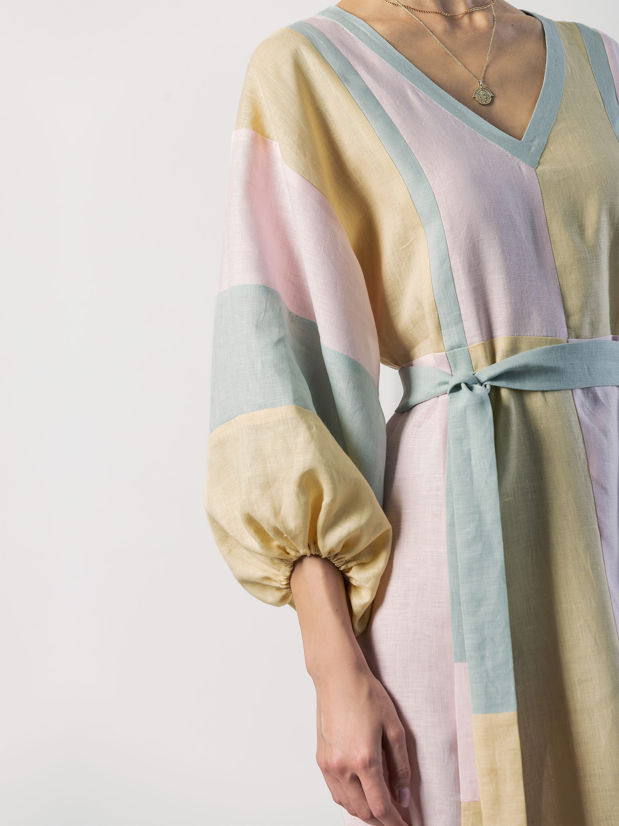 Linen dress MARSHMALLOW photo
