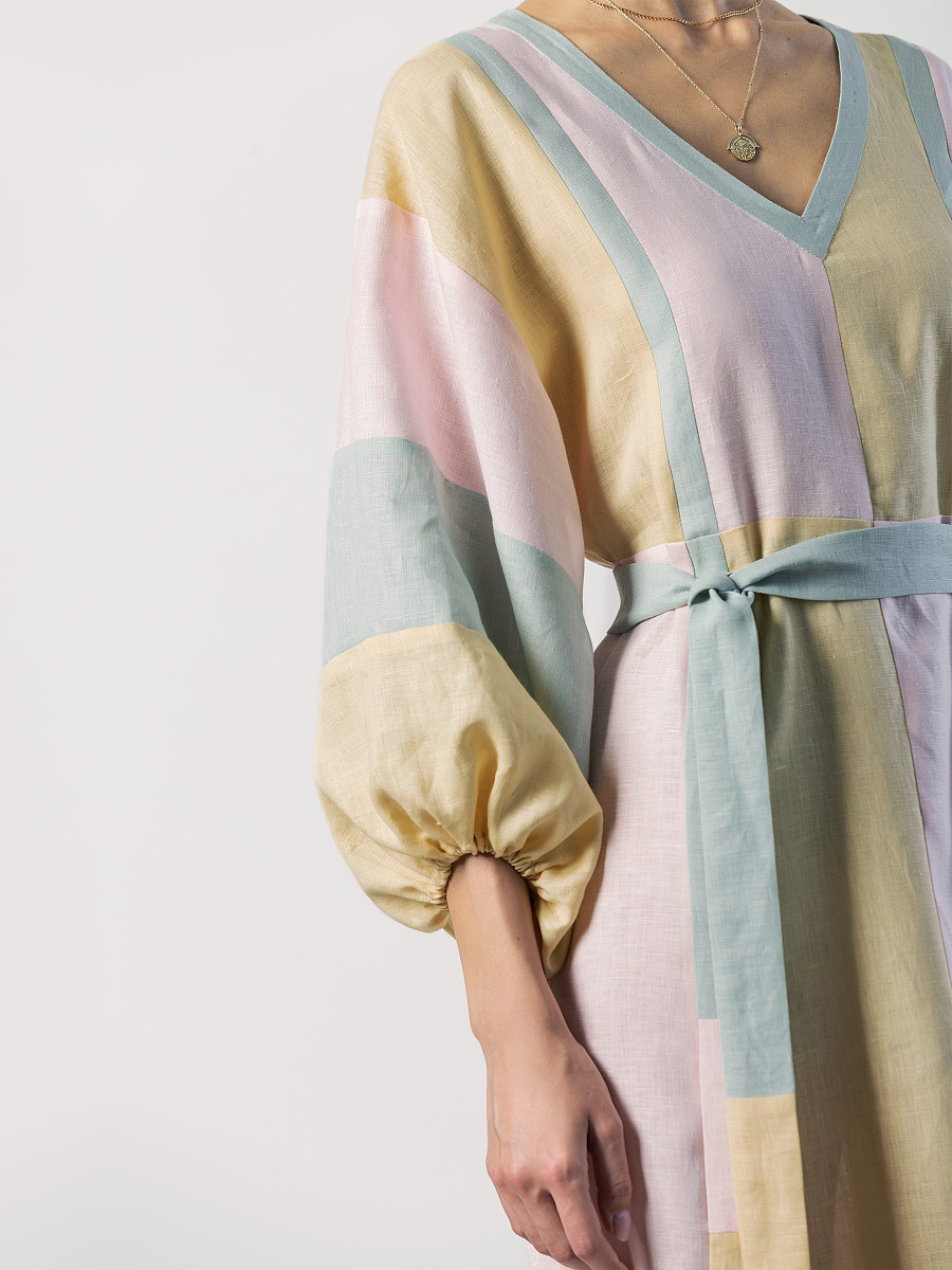 Linen dress MARSHMALLOW [0]