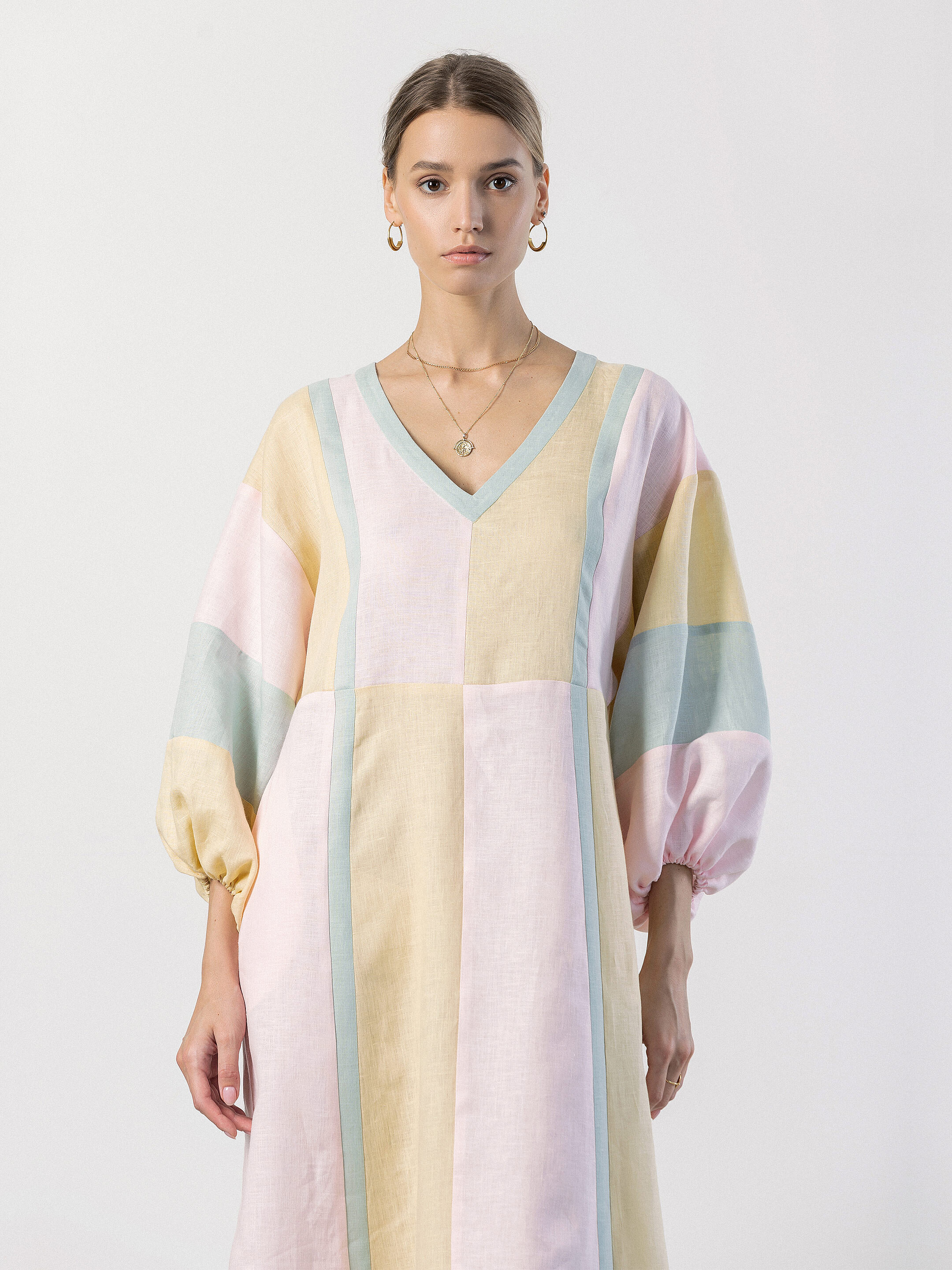 Linen dress MARSHMALLOW cheap