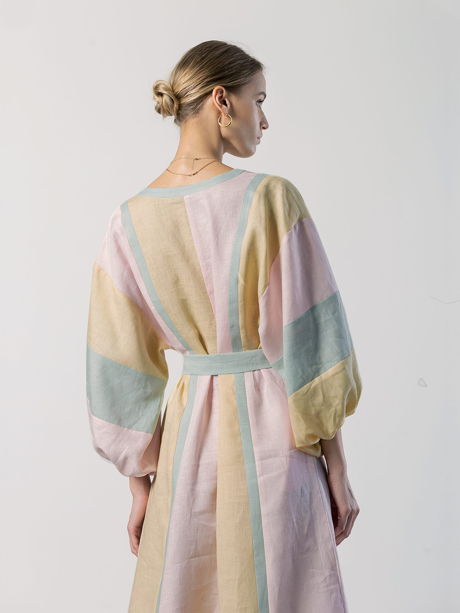 Linen dress MARSHMALLOW [0]
