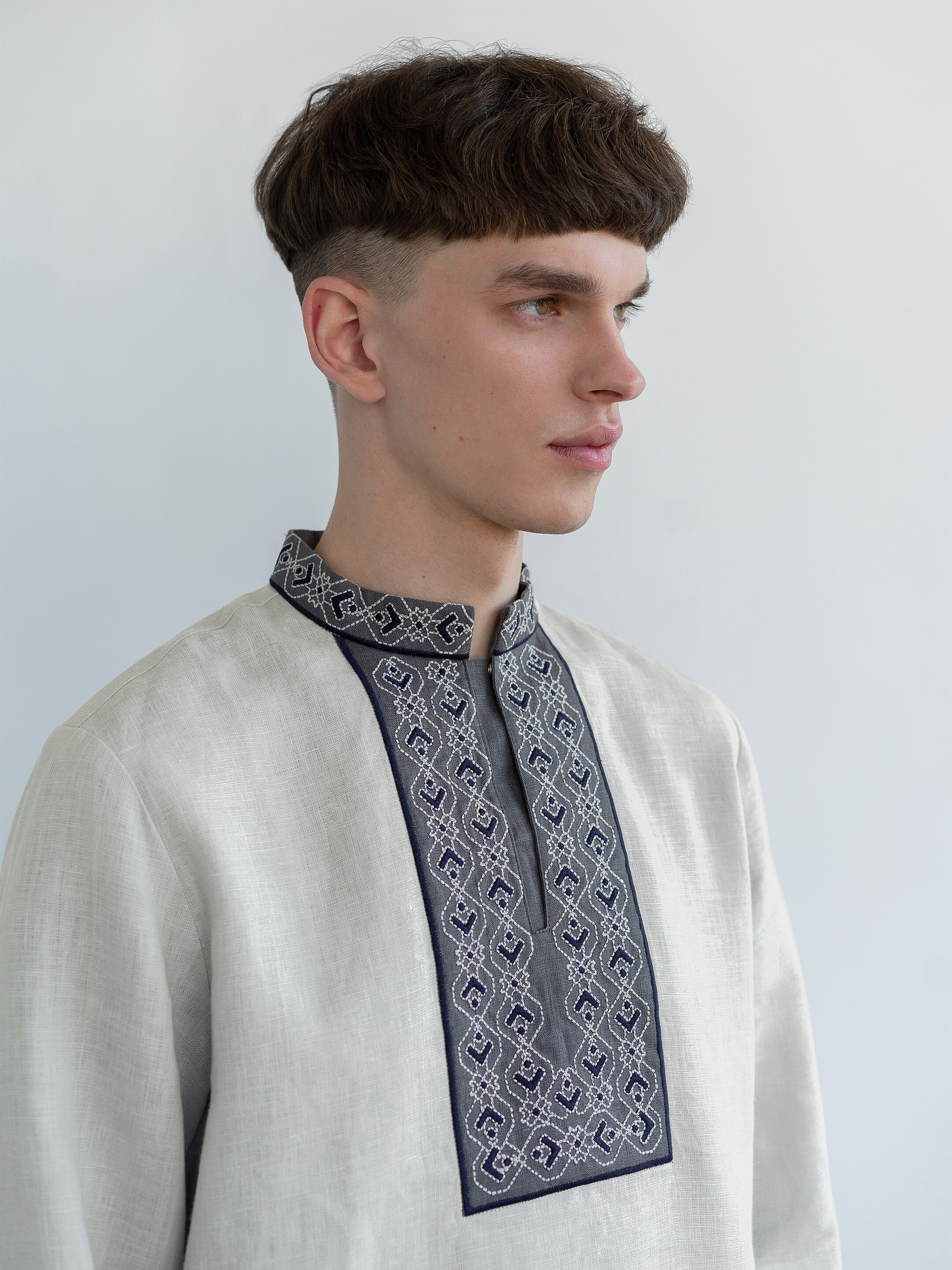 Gray Embroidered Shirt Sparrow ціна