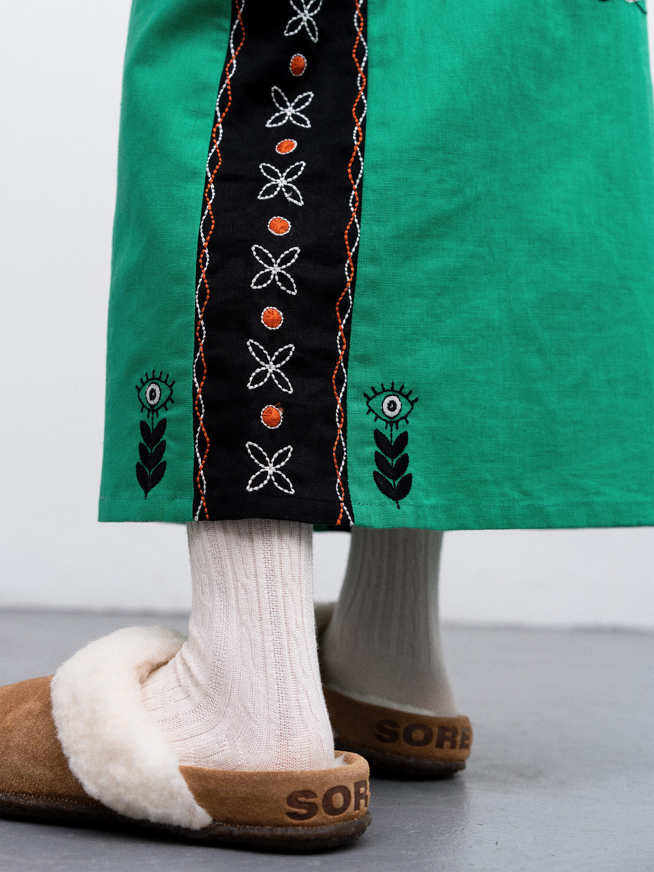 Divchyna Trostynka embroidered children's dress in Ukraine