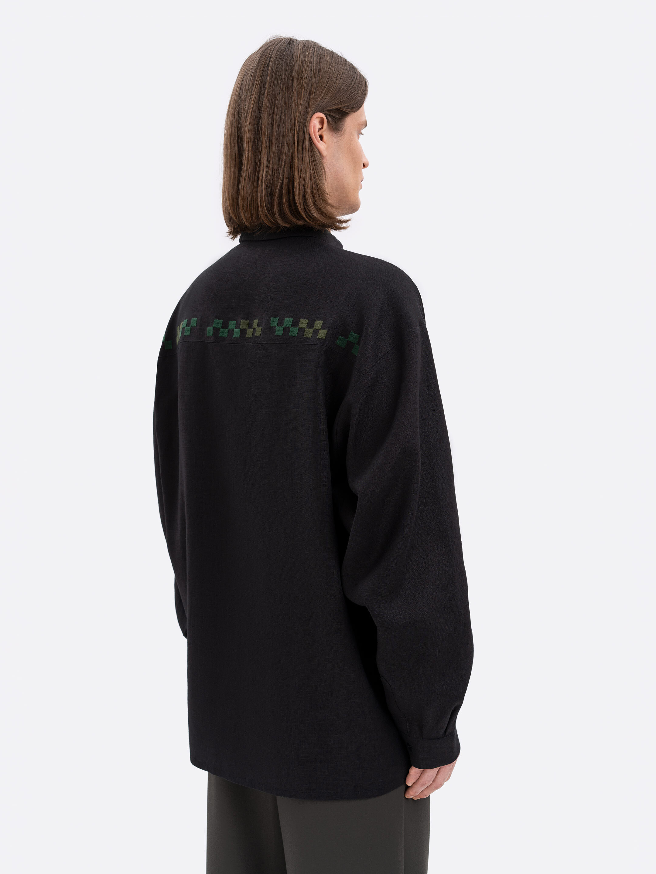 Linen shirt with embroidery Konopli cheap
