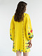 Yellow linen dress with embroidery Prykhodko Yellow