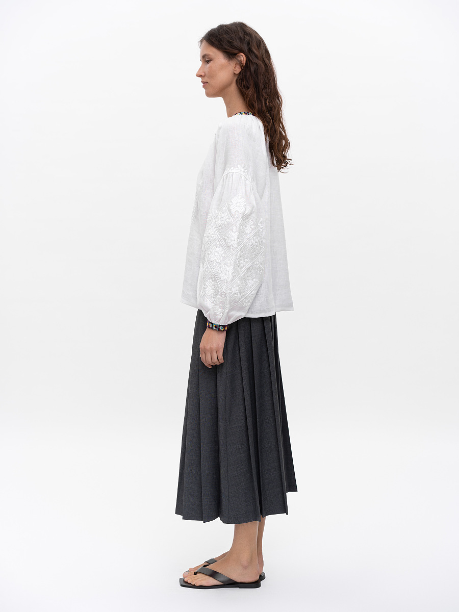 White embroidered shirt Siayvo [0]