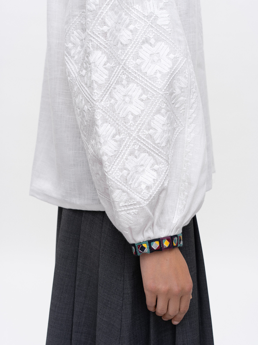 White embroidered shirt Siayvo [0]