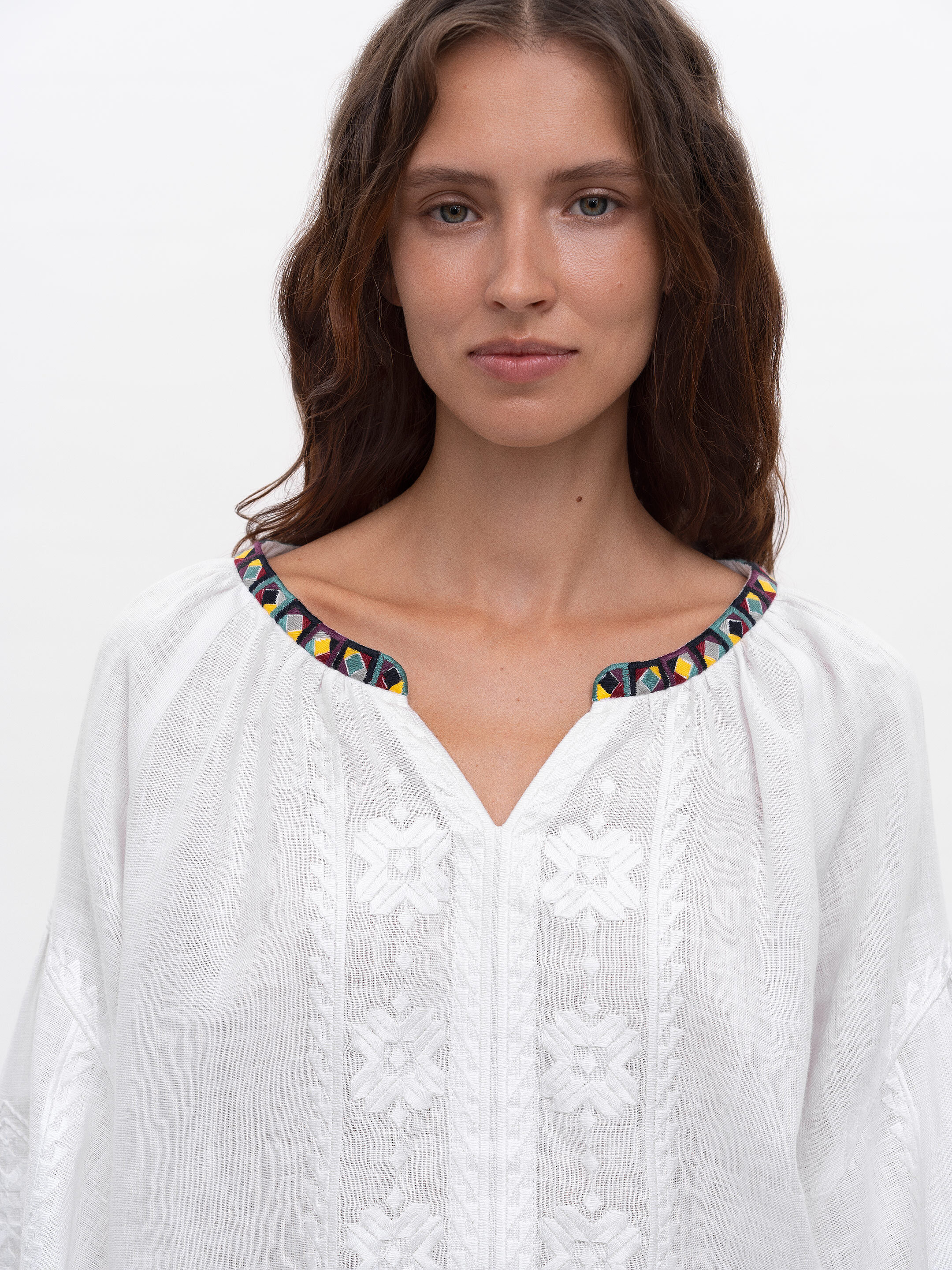 White embroidered shirt Siayvo cheap