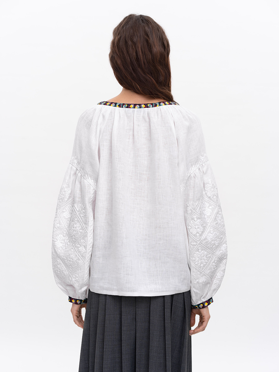 White embroidered shirt Siayvo [0]